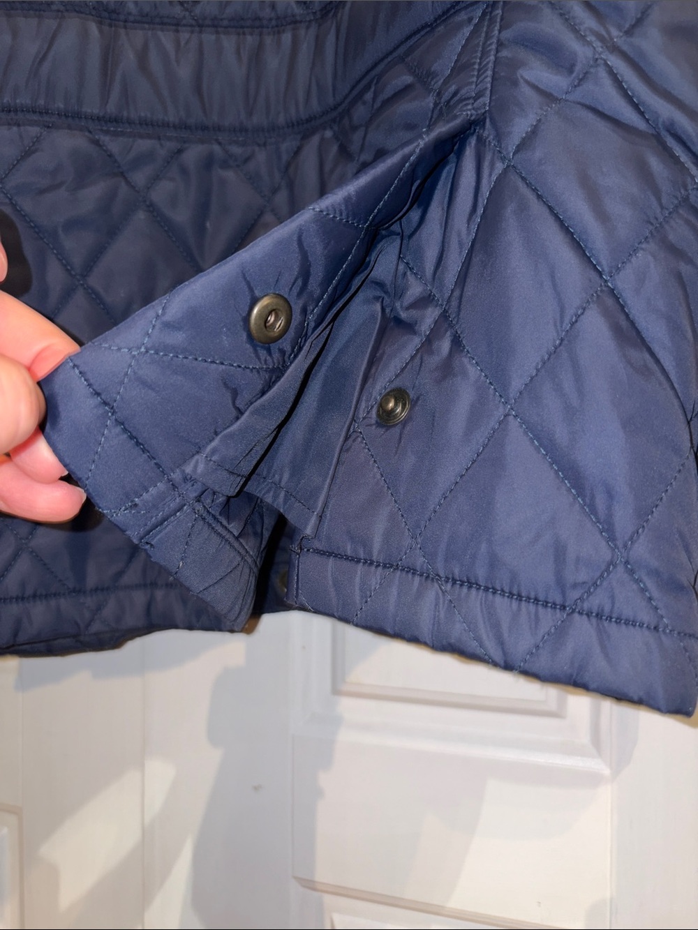 Polo by Ralph Lauren Navy Quilted Jacket with Brown Suede Accents - Picture 6 of 12